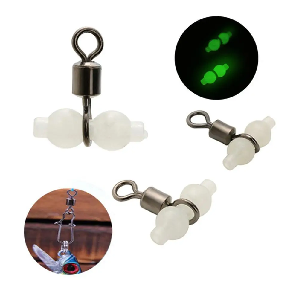 3-way High Quality Luminous 20pcs/bag Tackle Sea Fishing Swivels Rolling Fishing Tackle