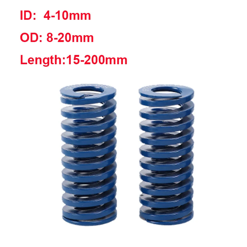 1Pcs Blue Beban Ringan Spiral Stamping Musim Semi Kompresi Cetakan Spring OD8-20mm ID4-10mm