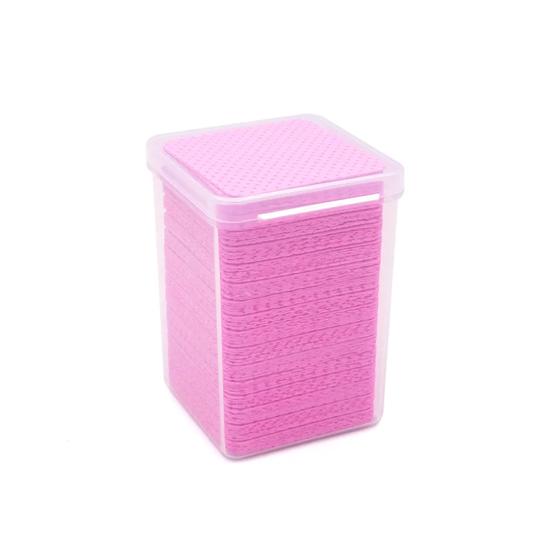 170 Stks/pak Niet-pluizende Roze Papier Katoenen Doekjes Wimper Lijm Remover Veeg Schoon Katoen Vel Nagels Art Cleanin Cleaner pads