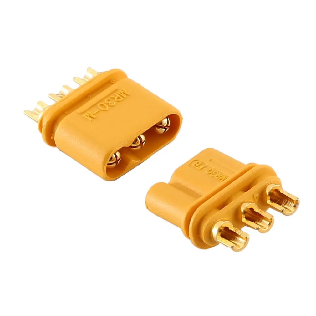 Amass MR30PW MR30 MR60 Male Female Connector Plug with Sheath PCB 3-PIN Motor ESC plug for Lipo Battery RC Multicopter Airplane