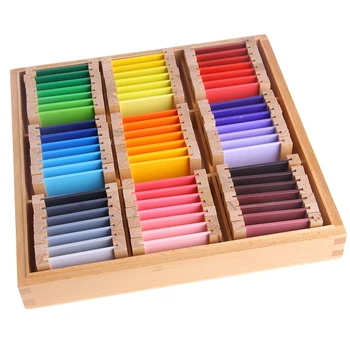 Montessori materiale sensoriale apprendimento scatola per Tablet a colori 1/2/3 regalo in legno per bambini in età prescolare