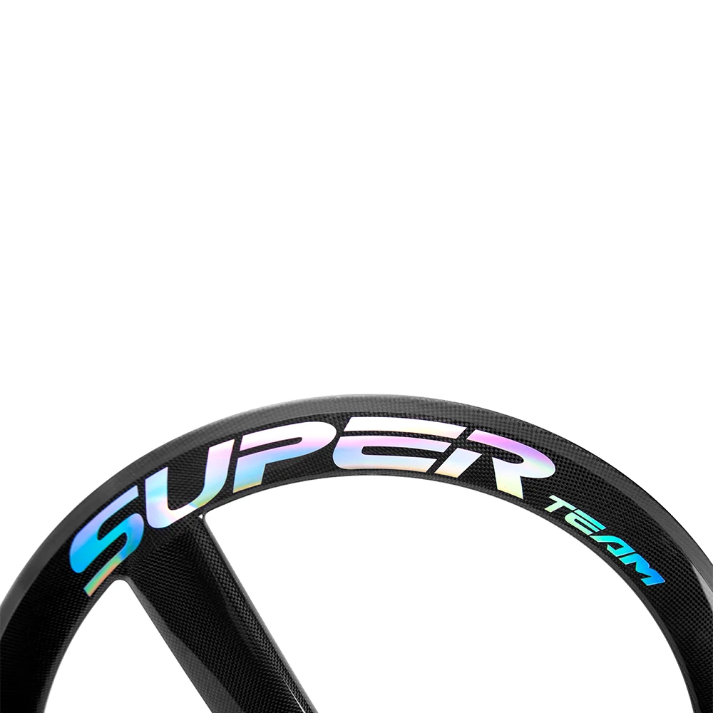 Új SUPERTEAM Szénrúd wheels tri spokes Meredt gear/road huby számára track/road Versenyzés biket 700C 3 spokes Kerék