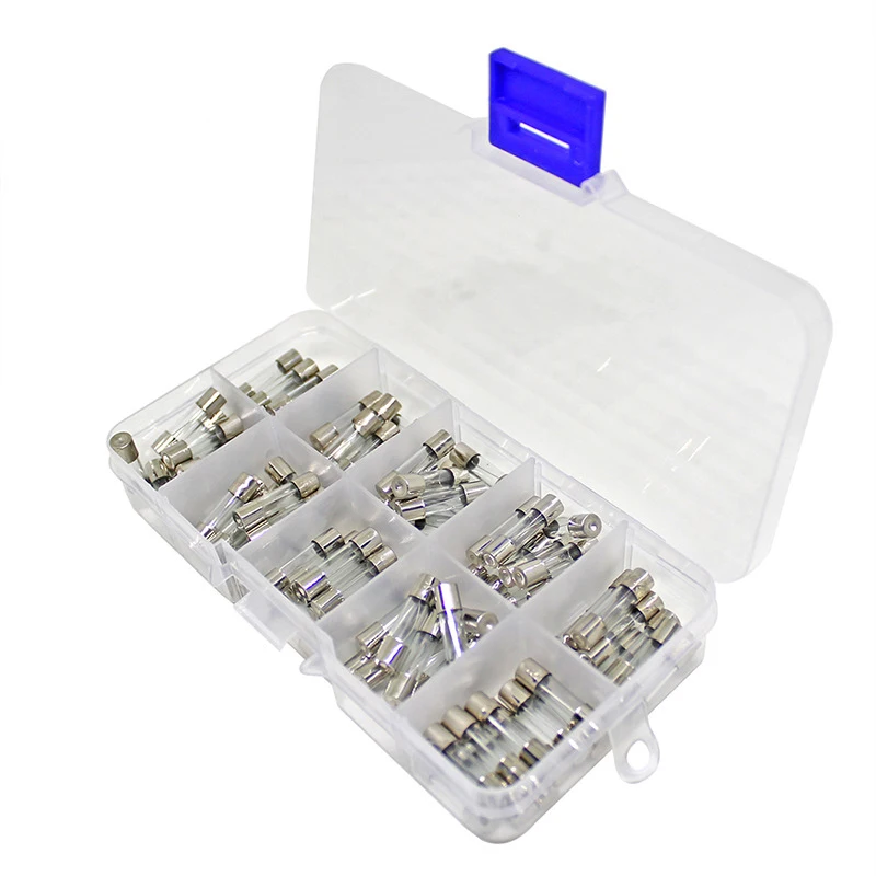 100Pcs/Box 5*20MM Fuses 3.15A Fast Quick Blow Glass Tube Fuse Kit 250V 3.15A 10Values*10pcs=100PCS