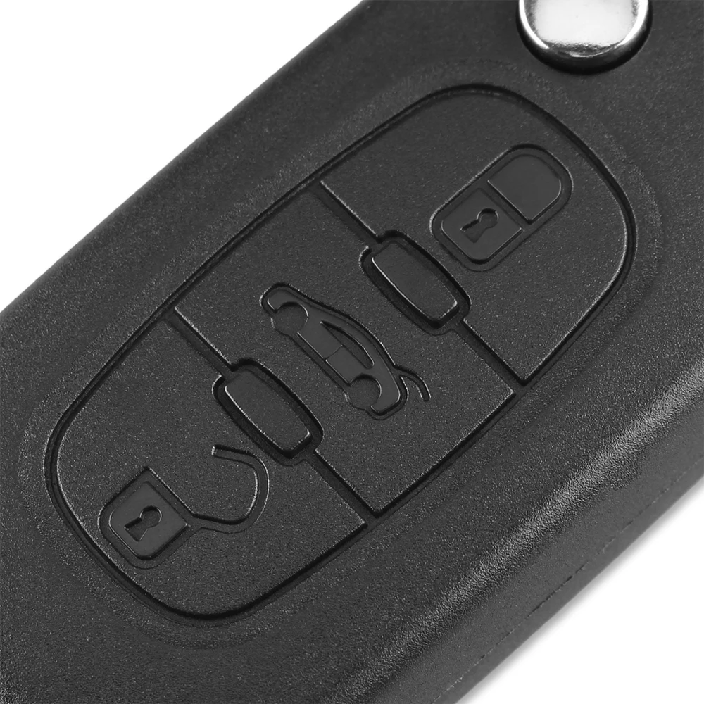 KEYYOU 3 Buttons Car Keyless Entry Case Flip Folding Remote Key 433MHz with ID46 Chip HU83 Blade for Peugeot 207 307 308 407 607