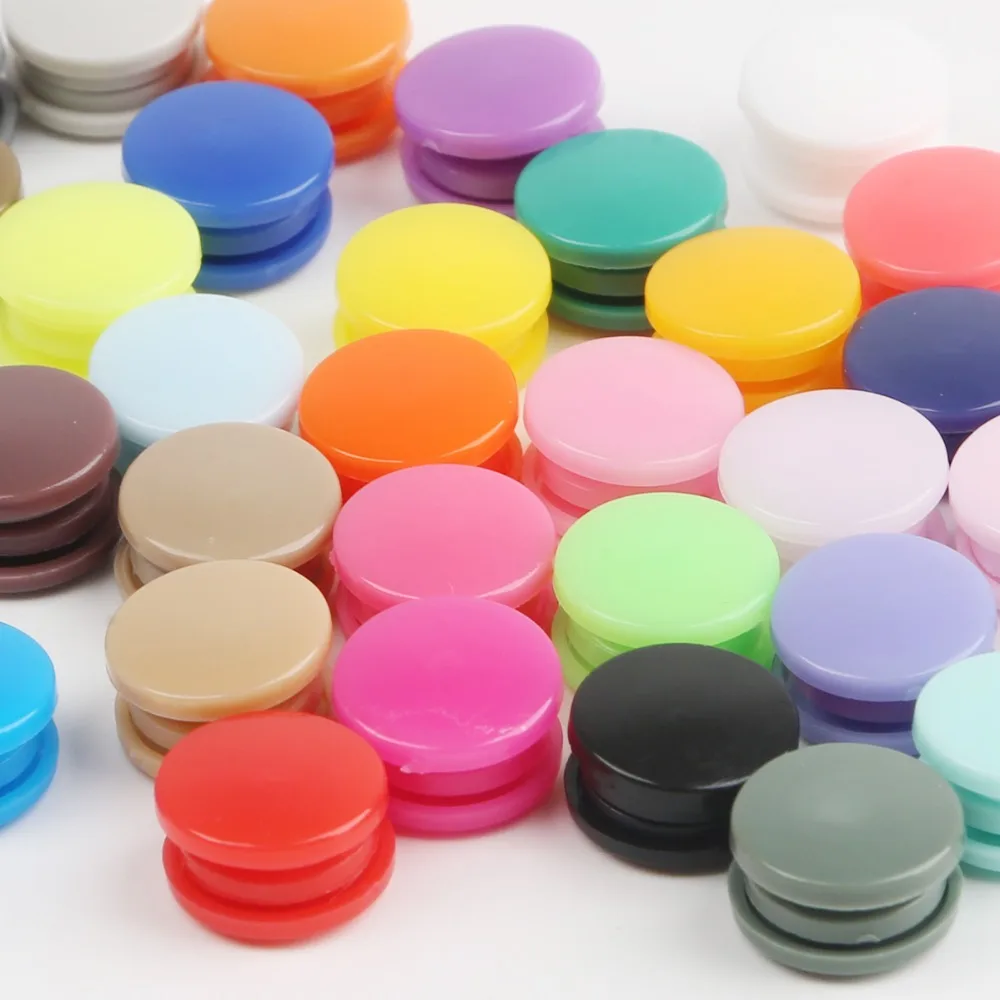 20Sets Snaps Button Fasteners T5 12mm Round Plastic Garment Sewing Accessories For Baby Clothes Clips Quilt Cover Sheet Button