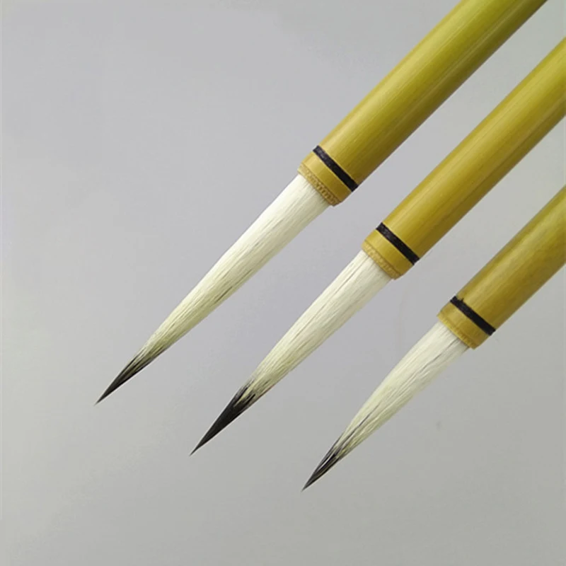 3 teile/los, Dünne Chinesische Malerei Pinsel Liner Pinsel Schlanker Gold Kalligraphie Schreiben