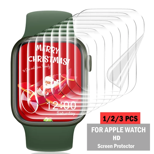 Protector de pantalla de película HD para Apple Watch 45mm 41mm 44mm 40mm 42/38mm (no vidrio templado) iWatch Protector series 8 7 6 5 4 3 Se