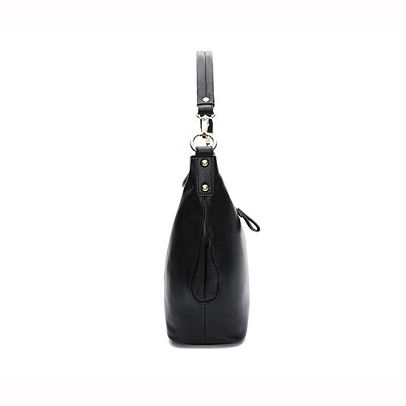 Bucket Bag, Women\'s Genuine Leather Shoulder Bag, Female Leather Messenger Bag, 100% Real Skin, Cross body Bag, A537