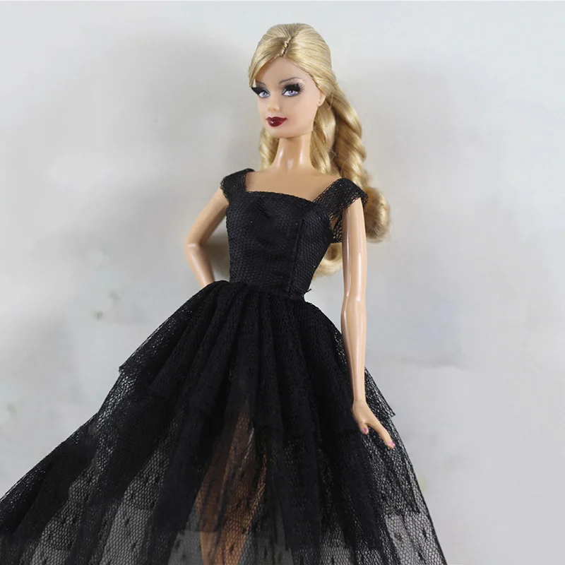 Handmade Fashion Doll Clothes Black Series Skirts Party Skirts Formal Dress Elegant Doll Dresses for 1/6 Doll Accessories