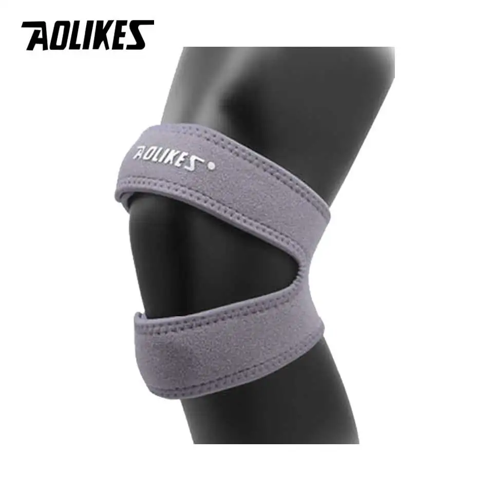AOLIKES 1PCS Druck Knie Wrap Hülse Unterstützung Bandage Pad Elastische Hosenträger Knie Loch Kneepad Sicherheit Basketball Tennis Radfahren