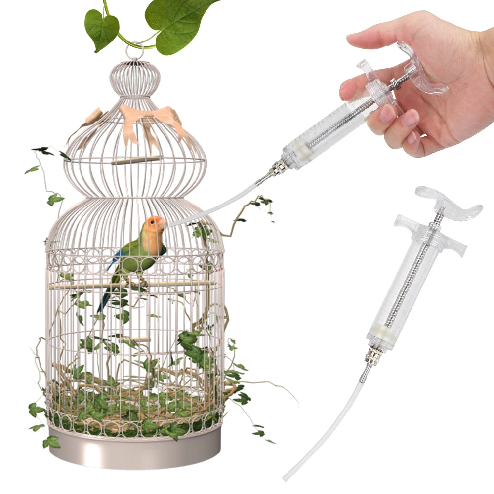 20ml/50ml Baby Bird Feeder Adjustable Parrot Feeding Syringe Hand-raised Breastfeeder Bird Supplies