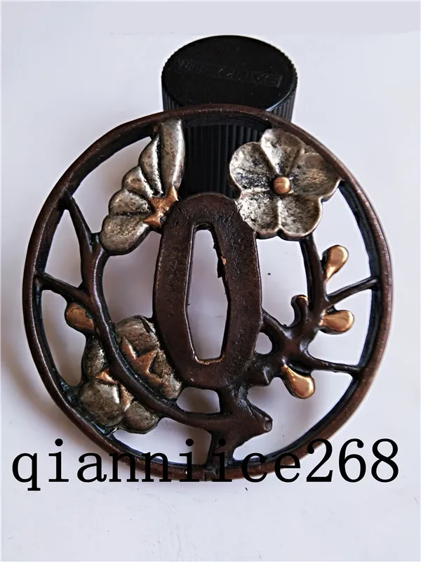 

COPPER TSUBA Plum blossom FOR JAPANESE SWORD'S FITTING KATANA WAKIZASHI TANTO