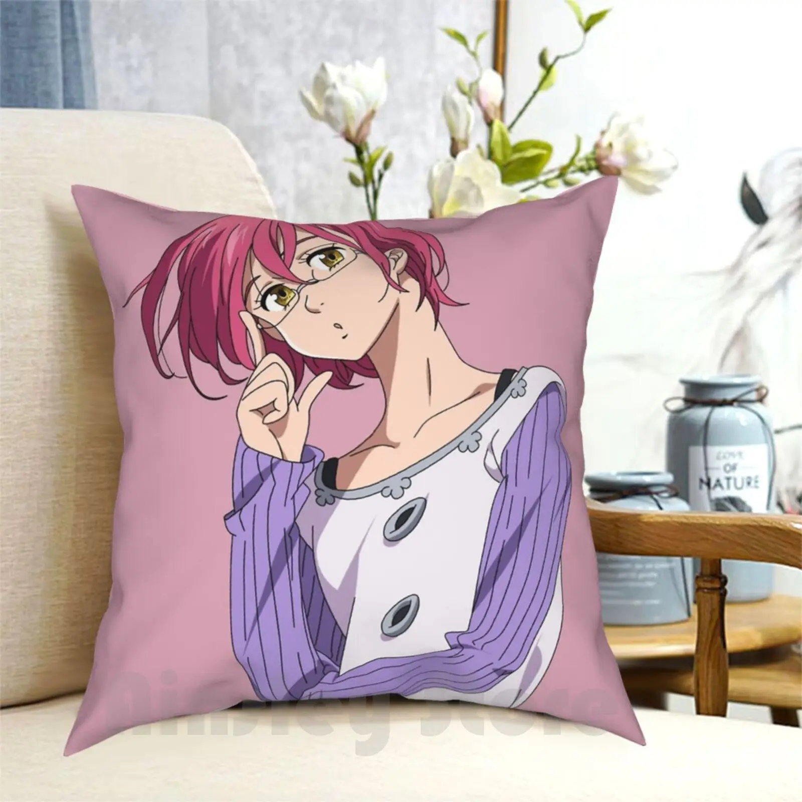 

Gowther Pillow Case Printed Home Soft Throw Pillow Seven Deadly Sins Nanatsu No Taizai Anime Manga Meliodas Hawk Gowther