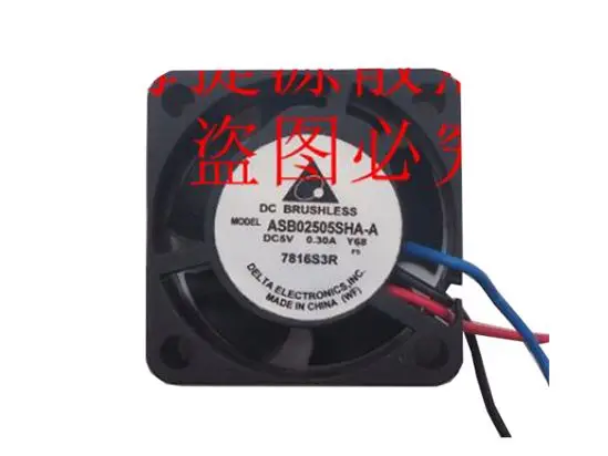 Delta Electronics ASB02505SHA-A Y68 DC 5V 0.30A 25x25x10mm 3-Wire Cooling Fan