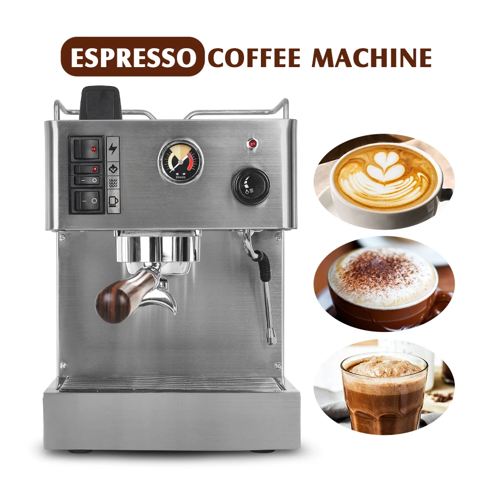 ITOP 3.5L Semi-automatic Espresso Coffee Maker Machine With Counter Tamper 9Bar Coffee Machine Stainless Steel 220-240V