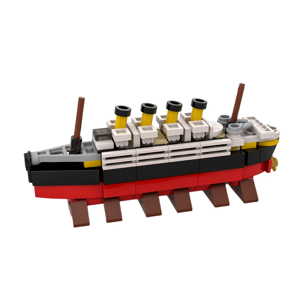 

MOC-90208 Micro Titanic Ship Assemble Blocks Particle Building Brick Part Collection Children Toy Birthday DIY Gift Adult 152PCS