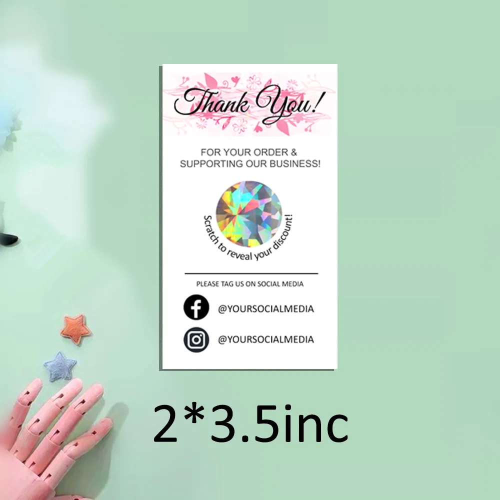 

Custom Business Cards Packaging Supplies, Scratch Off Win Cards, Thank You Cards, BUSINESS Order Inserts, Small Busines