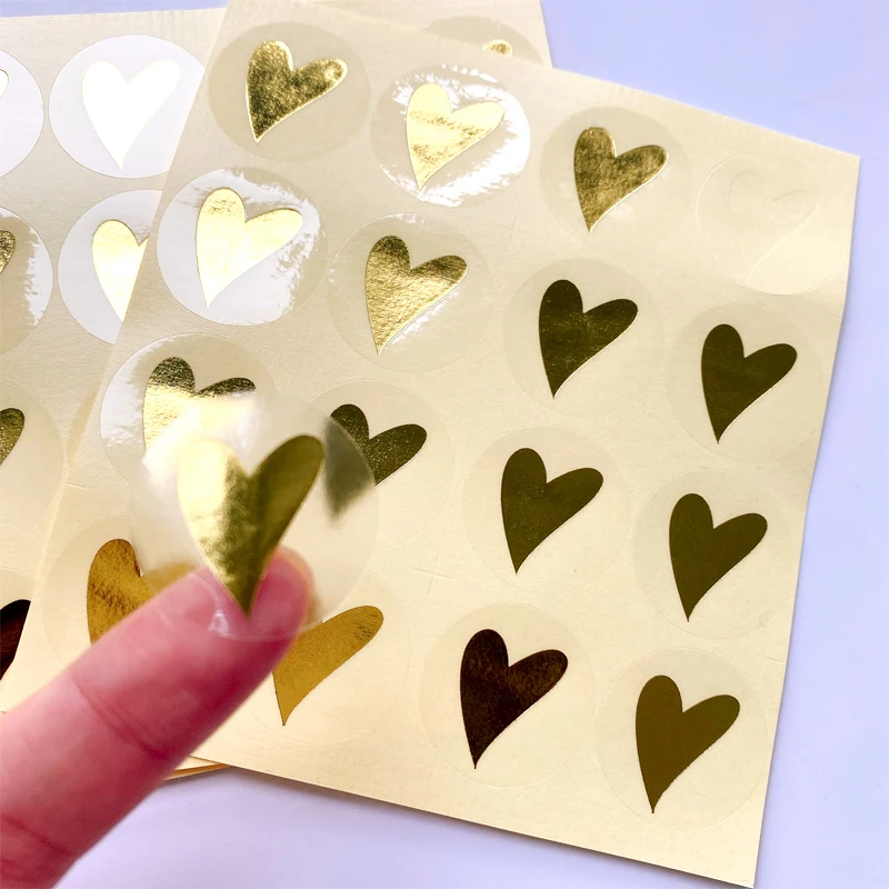 160 Stück/Los Runde Herz-Geschenk-Siegel-Etiketten, selbstklebende Kraftpapier-Siegel-Aufkleber für Backwaren, lustige DIY-Arbeiten – Detail 18