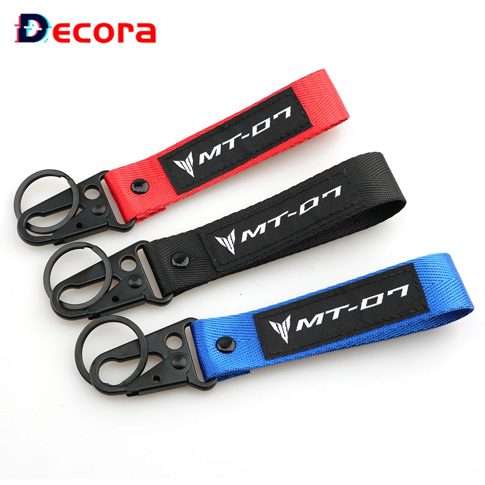 Latest Key Chain For YAMAHA MT07 MT-07 FZ07 Tracer 700GT MT FZ 07 CNC Embroidery Motorbike Keychain Keyring Key Holder Belt