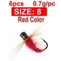 6PCS Size8 Red