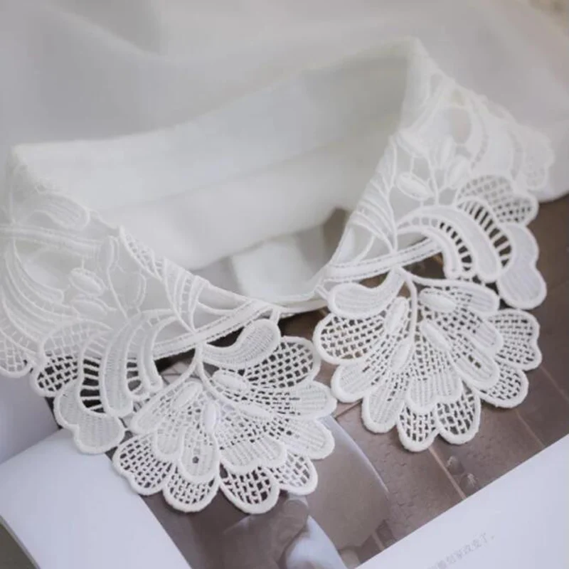 New False Lace Neckline Collar Female Dress Decor Collar Lace Fabric Clothing Accessories