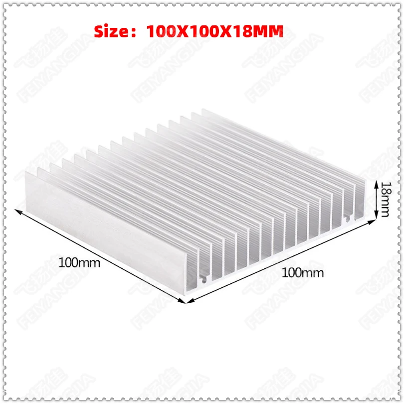 

Free shipping 100x100x18mm aluminum exterior radiator 20-50w led, electronic coolant co