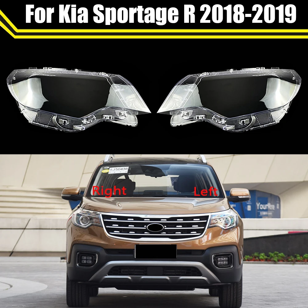 

Car Front Clear Lens Headlamp Transparent Lampshade Auto Lamp Shell Lights Housing For Kia Sportage R 2018 2019 ​Headlight Cover