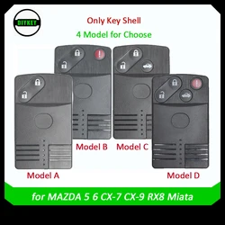 DIYKEY 2 / 3 / 4 przycisk Smart Card obudowa pilota bez kluczyka Case Fob dla MAZDA 5 6 CX-7 CX-9 RX8 Miata S10016-D / S10017-D / S10018-D