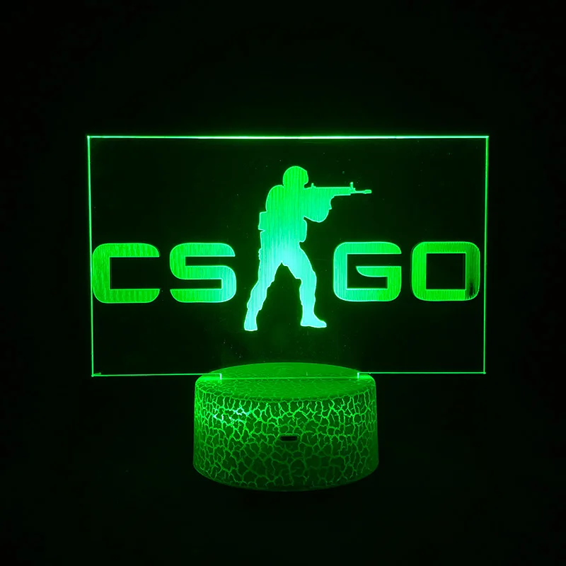 CS GO Game Counter Strike 3D Night Lights Picture Lava Lamp Led USB Battery RGB Neon Gift Bedroom Table Desk Decoration For Home