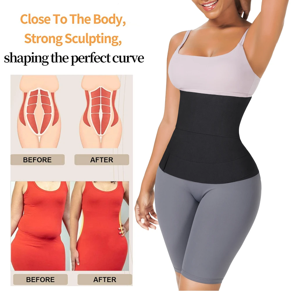 Bandage Wrap Waist Trainer Shaperwear Belt Women Slimming Tummy Wrap Waist Trimmer Belt Postpartum Reductive Girdle Body Shaper