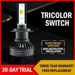 Canbus F2 F3 Car Led Headlights Bulb H4 H7 H11 9004 9005 9006 9007 H13 55W 8000LM 3 Color Driver Car Auto Led Headlight Bulbs