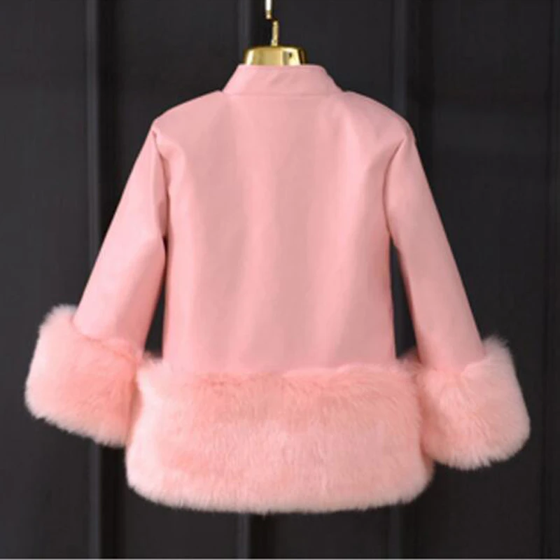 new Autumn winter suede leather imitation fox fur coat Faux fur fur stitching jacket casual stand collar leather female PU