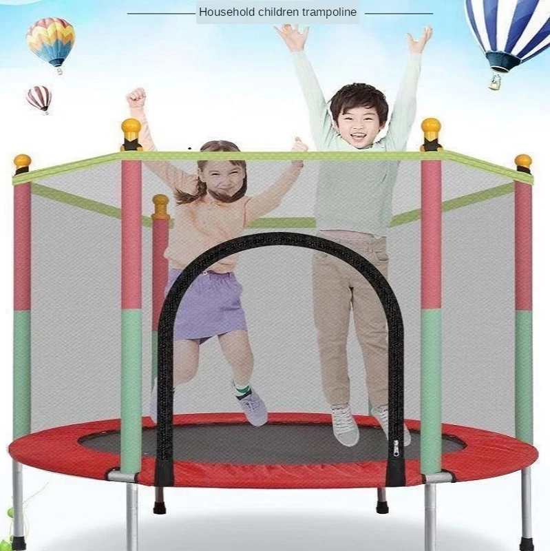 

Indoor Trampoline With Protective Net For Adults Kids Jumping Bed Outdoor Trampolines Exercise Fitness Equipment Bed