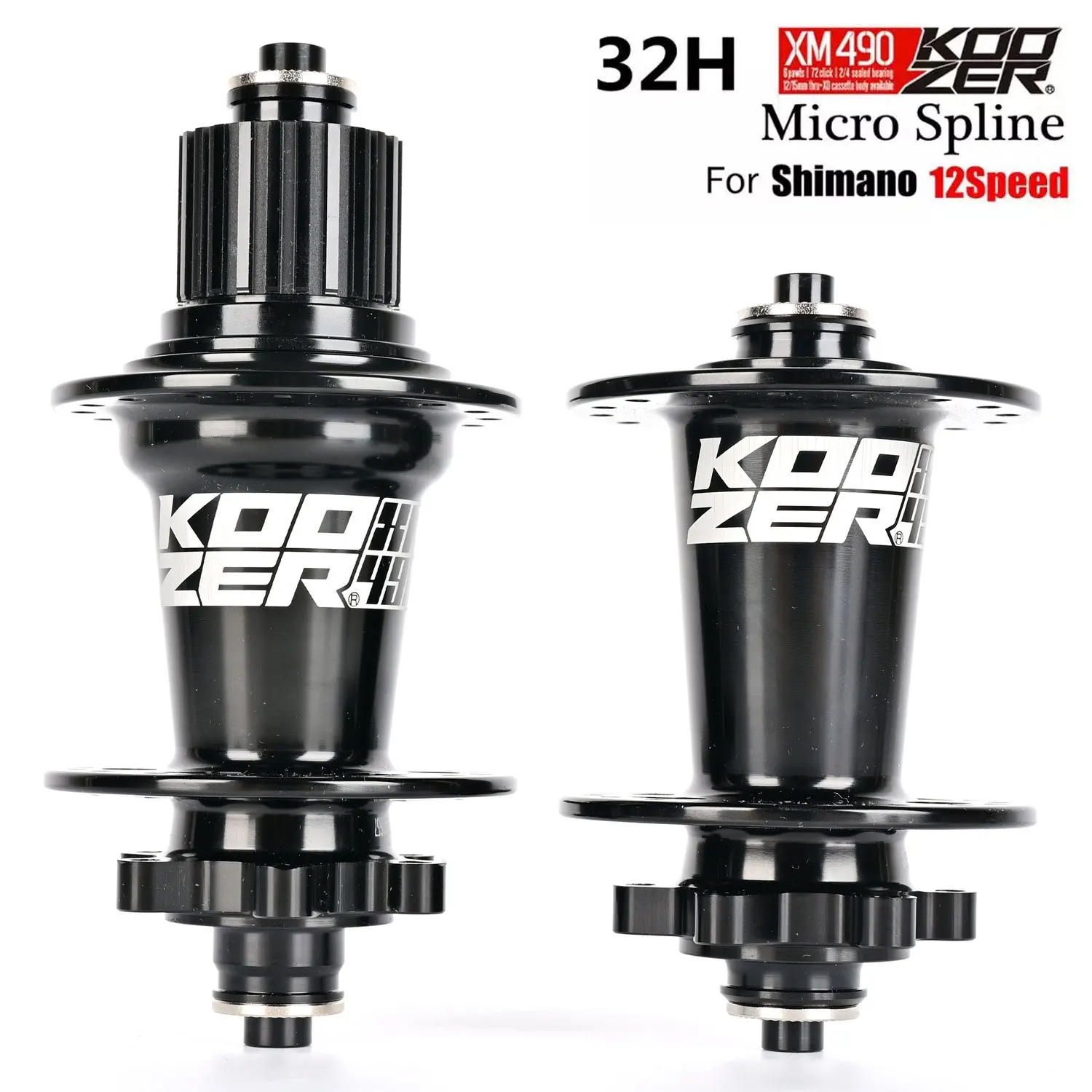 

Micro Spline Freehub KOOZER XM490 PRO Cassette 4 Bearing Hub Bicycle Hubs 135x10 142x12MM MS 12 speed MTB Disk Brake 32holes