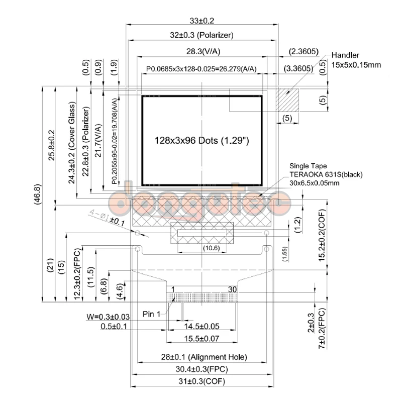 1.29 OLED STR-9750EX-9350EX-9950EX-9570EX-9550-7795-9970 Twin)(Playme Silent-Playme Twice) 30PIN Full Color OLED Screen SSD1351