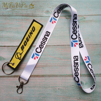 1 Set MiFaViPa Keychain Cessna Lanyards Chaveiro Key Chain llavero Lanyard for ID Card Holder CESSNA Pilot Gifts Sleutelhange