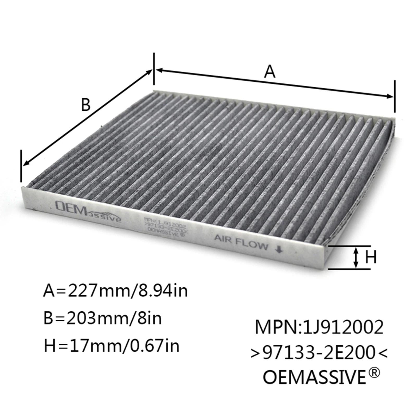 Car Engine Cabin Pollen Air Filter 28113-1R100 97133-2E200 For Hyundai Accent 4 Veloster Kia Rio 3 2012 2013 2014 2015 2016 2017