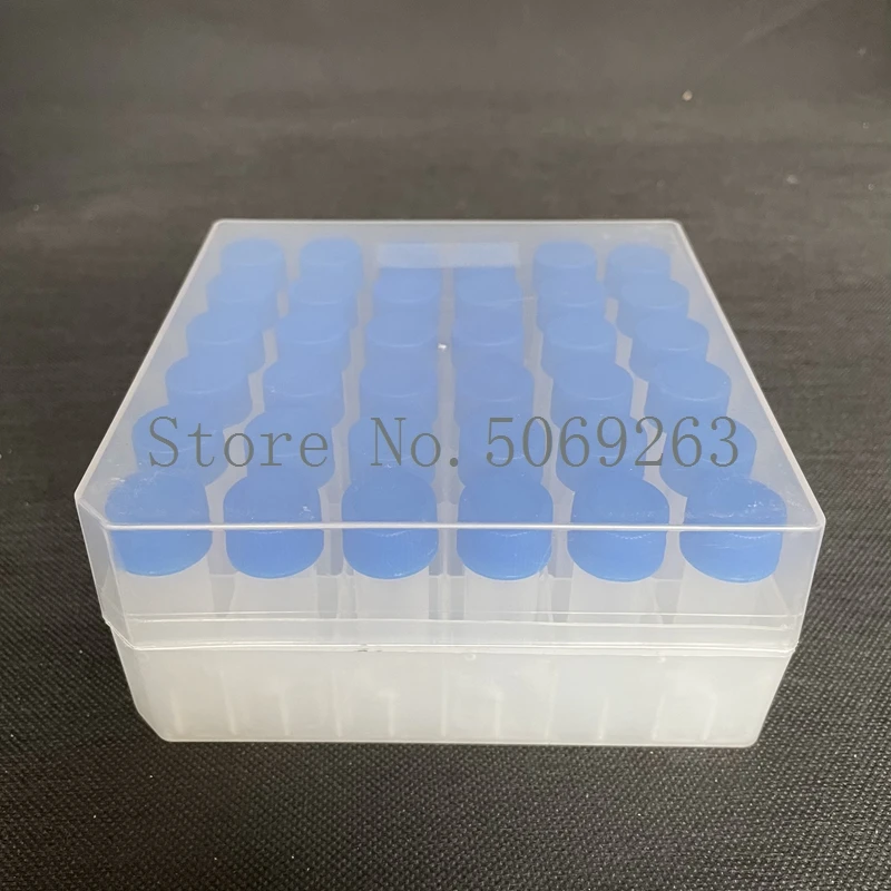 36pcs/box Plastic 5ml Freezing Tube + one piece 36 vents storage Cryovial Cryo Tubes Freeze Pipe