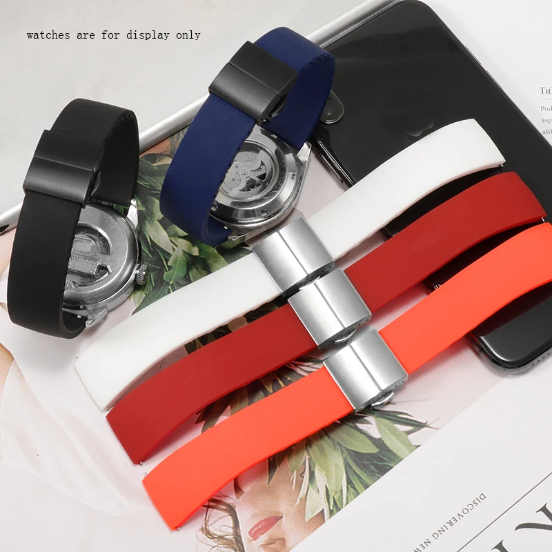 Cinturino per orologio in silicone adatto per Tissot Omega DW Precision Water Ghost Mido Nishitetsu Casio Catena per orologio impermeabile da uomo