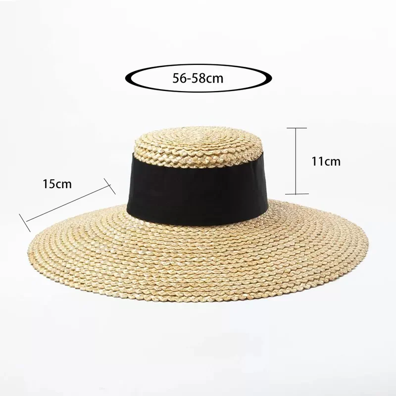 New style black bow ribbon fashihat modern embroidery style pineapple flower handmade paper ladies hat casual beach ladies hat