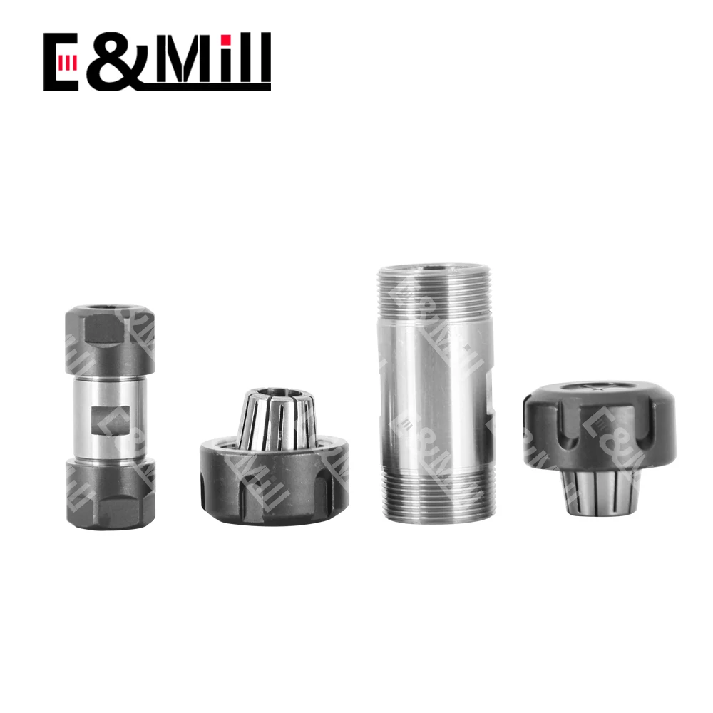 Bilateral clamping ER11 ER16 ER20 ER25 ER32 DIY motor shaft cutter bar engraving machine motor spindle cutter bar 1/2/3/3.175mm