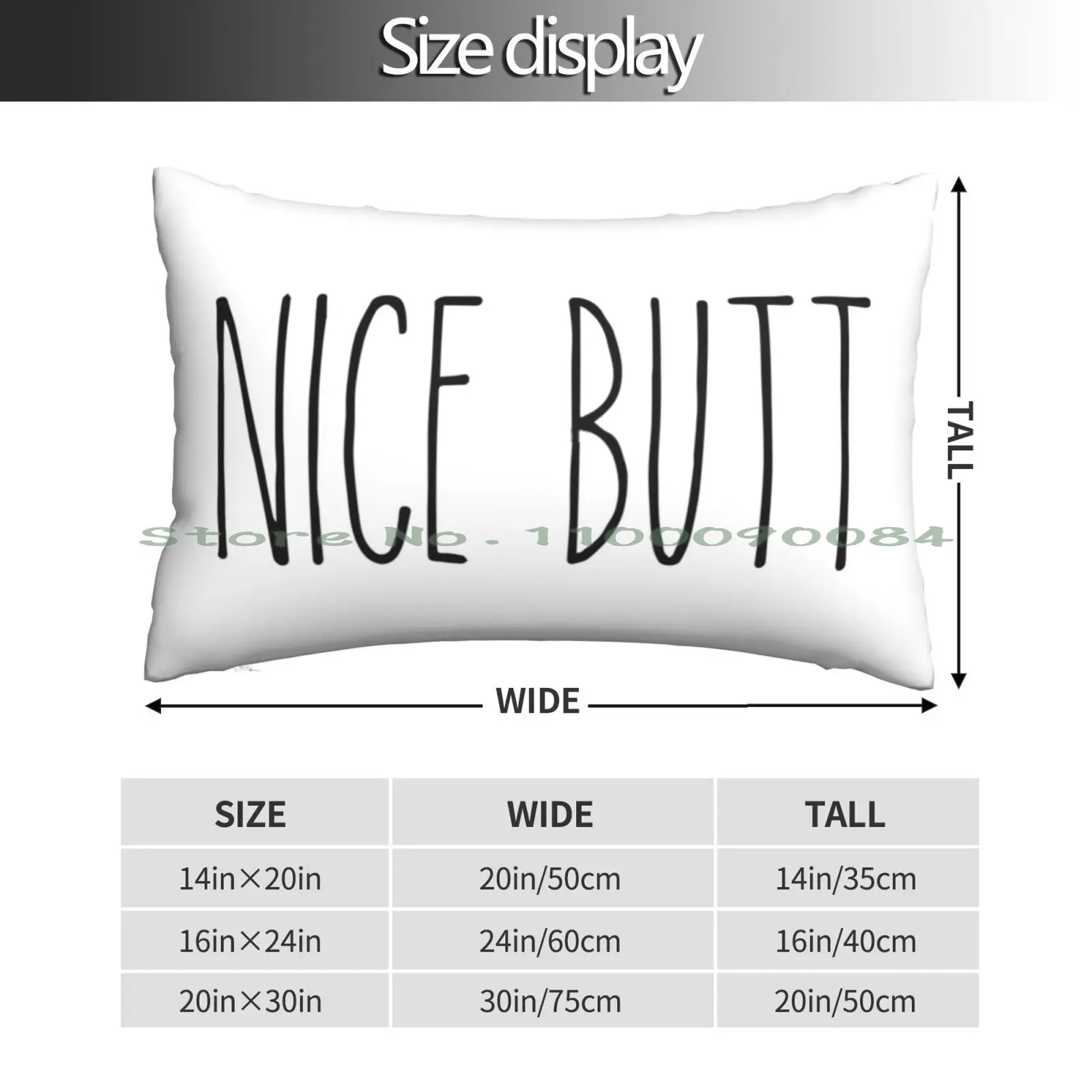 Nice Butt Pillow Case 20x30 50*75 Sofa Bedroom Shower Mat Bathroom Long Rectangle Pillowcover Home Outdoor Cushion Decor