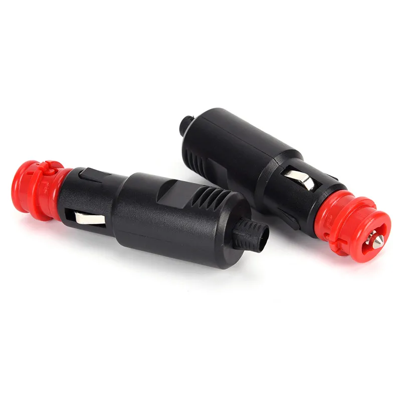 Hot! Universal 12V-24V Car Cigarette Lighter Plug Socket Power Plug Connection Male Adaptor Connectors