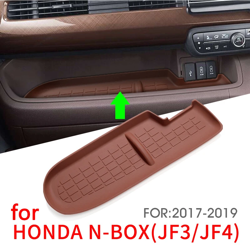 1x for Honda N-Box N Box JF3 JF4 2017 2018 2019 Co-pilot Central Control Instrument Panel Non-slip Mat TPE Storage Pad Organizer