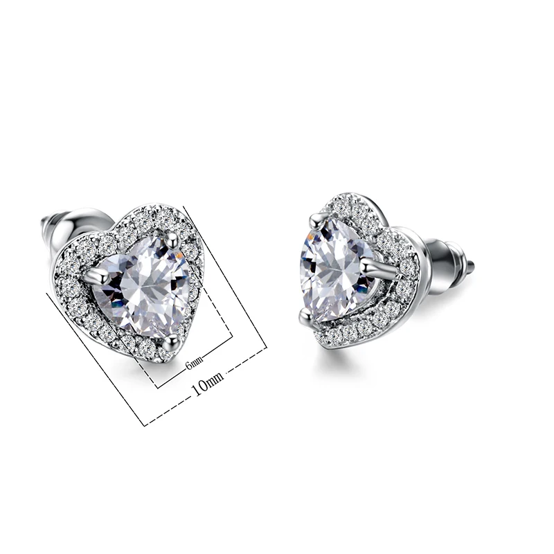 Huitan Fashion Simple Heart Design Kolczyki damskie Dostępne w 7 kolorach Odpowiednie na każdą okazję Kolczyki na wesele i codzienne noszenie — zdjęcie 7