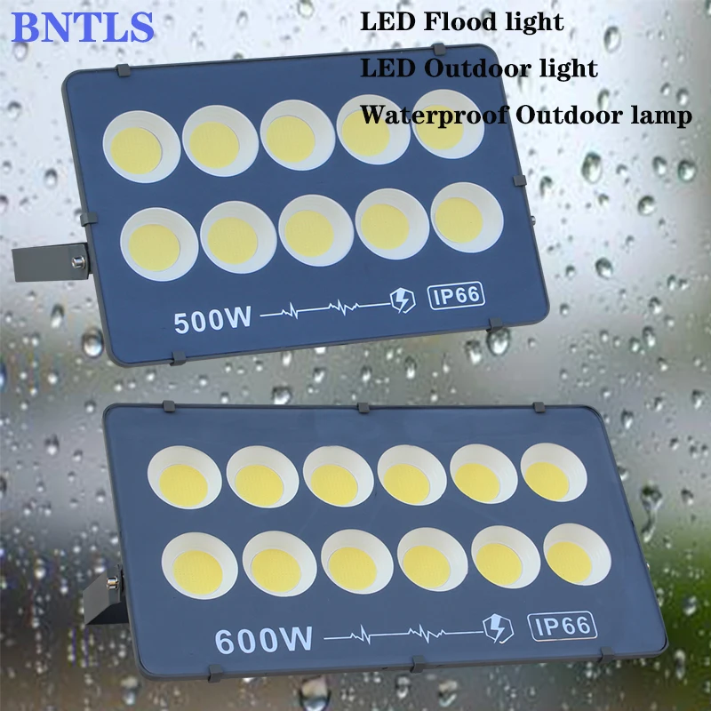 Imagem -02 - Luzes Led Ultrathin Led Flood Light 300w 400w 500w 600w Ip65 Ac220v Spotlight Reflcetor Iluminação Exterior Lâmpada de Parede Floodlight