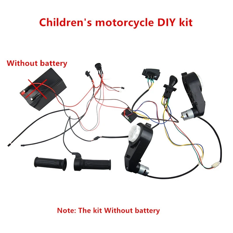 

Children's electric motorcycle battery car wiring harness steplessly variable handle baby carriage modification accessories