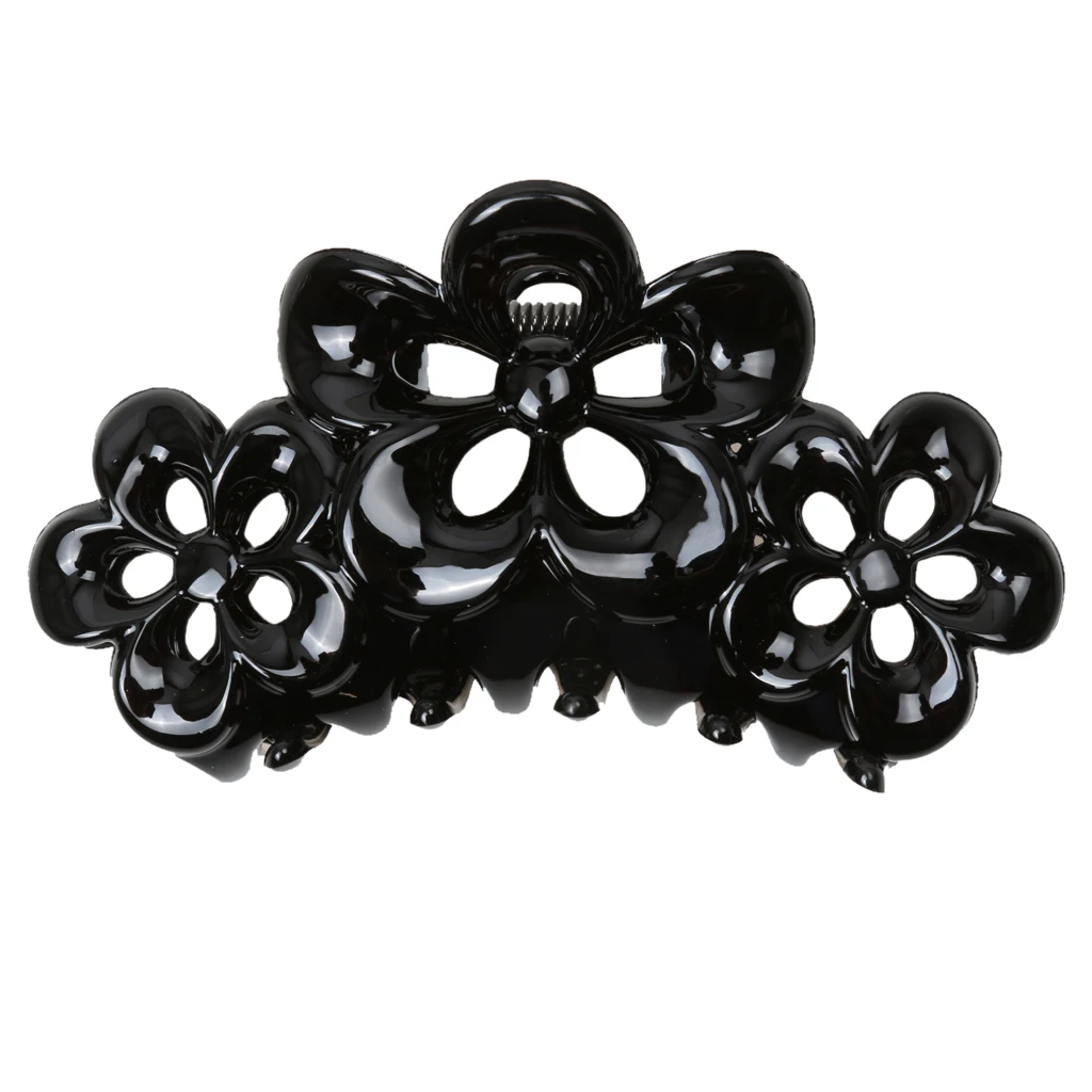 Phenovo Large Flowers Floral Hair Clamp Claw Clip Comb Grip School Work