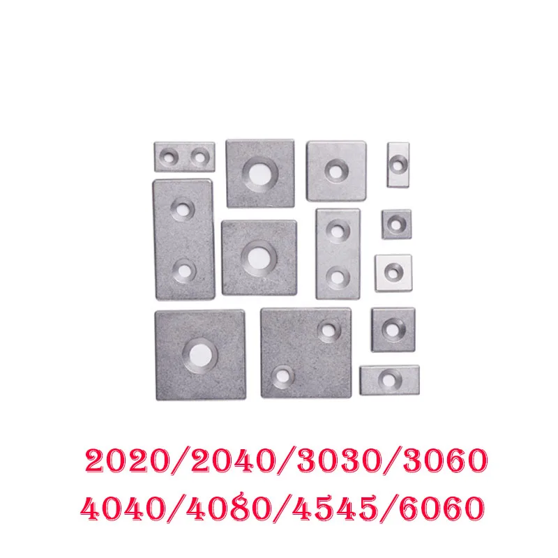 

5pcs 2020 2040 3030 4040 Aluminum Profile End Cap Cover Plate With Single Holes Standard Profile Fittings 6063-T5 CNC 3D Printer