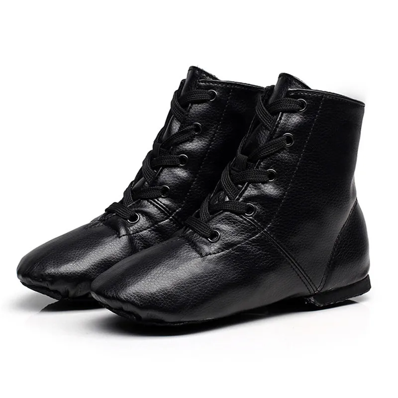 High Quality Fast Delivery Women Men Full Size PU Leather Dance Jazz Boots Shoes